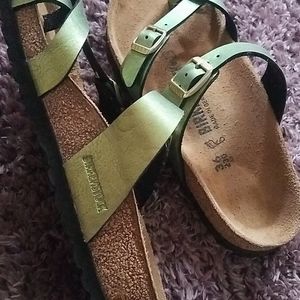 Birkenstock metallic/chromatic mermaid green